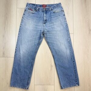 Vintage Chaps Straight Leg Jeans Men's 34x28 Blue Denim Medium Wash‎ USA